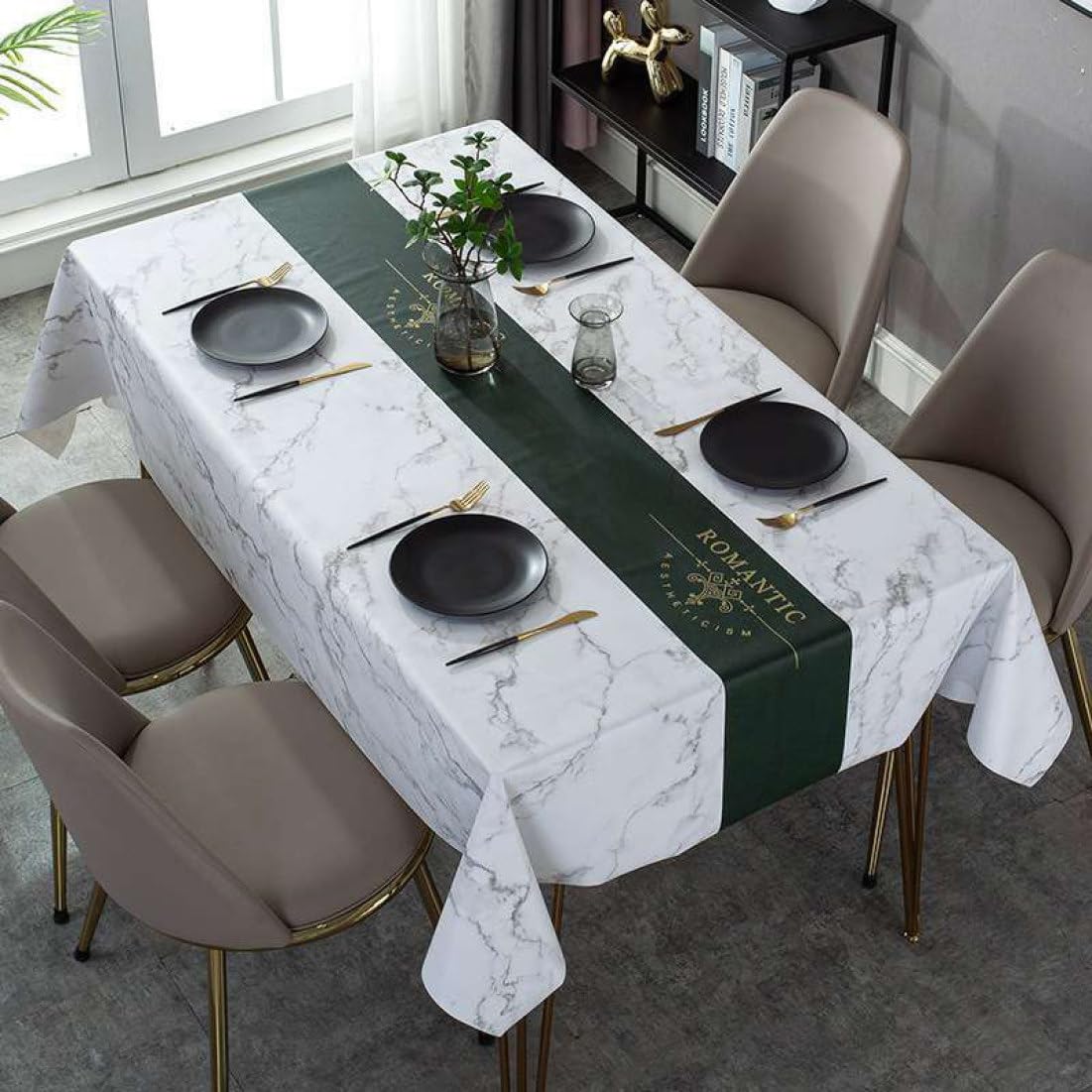 黒 大理石　テーブルクロス テーブルクロス 高級大理石風テーブルクロス 大理石|テーブル